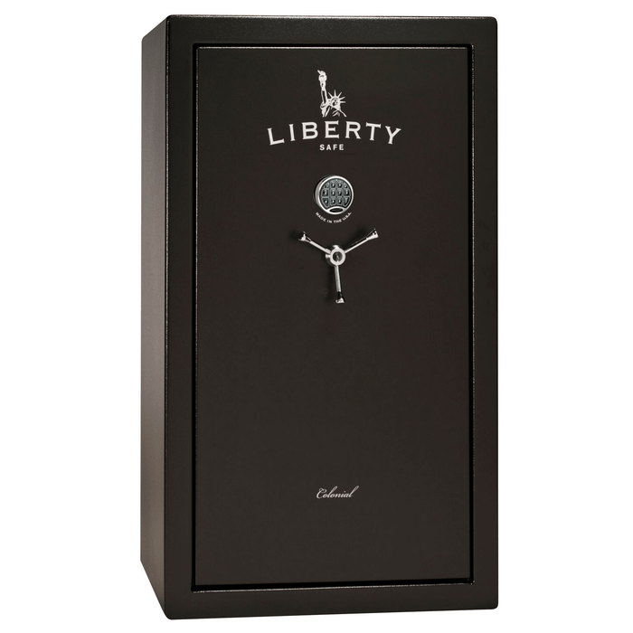 Colonial Series | Level 4 Security | 75 Minute Fire Protection | 30 | DIMENSIONS: 60.5"(H) X 36"(W) X 22"(D*) | Black Textured | Electronic Lock